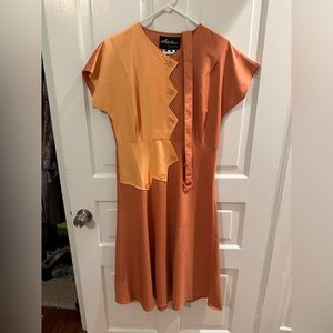 Astro Betties two tone sawtooth 1940s dress.